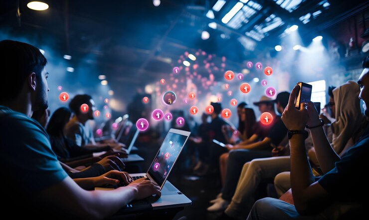 People watching video live streamings