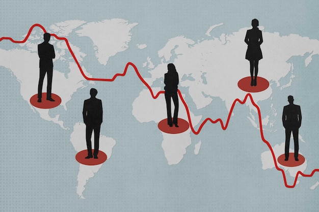 Persone con distanziamento sociale in pubblico