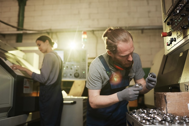 People working in the plant