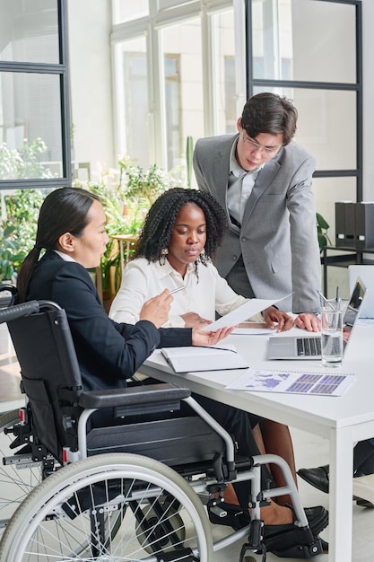 People working in team at meeting