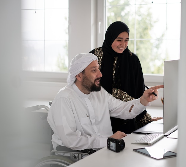 People working together on computer