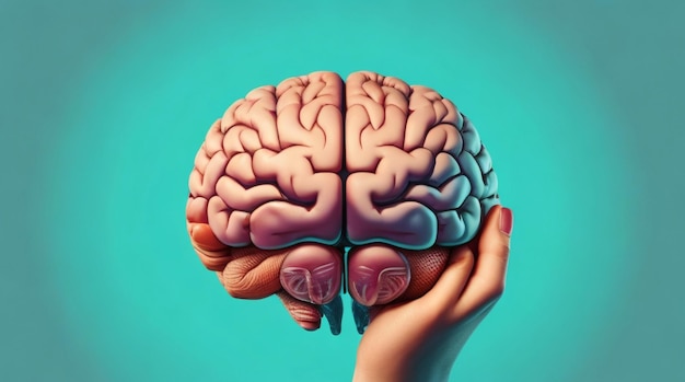 peoples hold a healthy brain in their hands