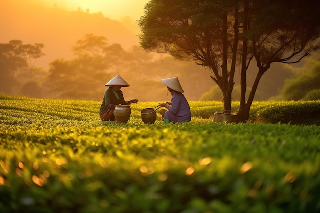 peoples in tea farm
