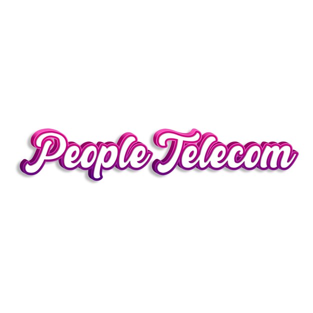 Foto peopletelecom tipografia 3d design giallo rosa bianco sfondo foto jpg