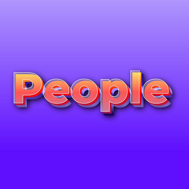 PeopleText effect JPG gradient purple background card photo