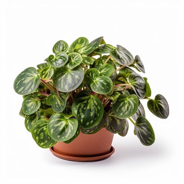 투명 배경 컷아웃에 고립 된 Peperomia 공장