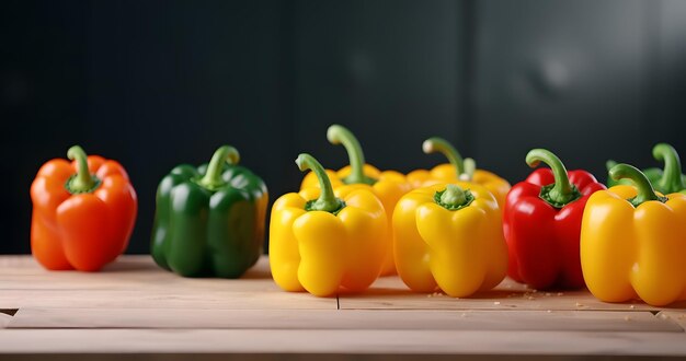 pepers op tafel kopiëren ruimte achtergrond