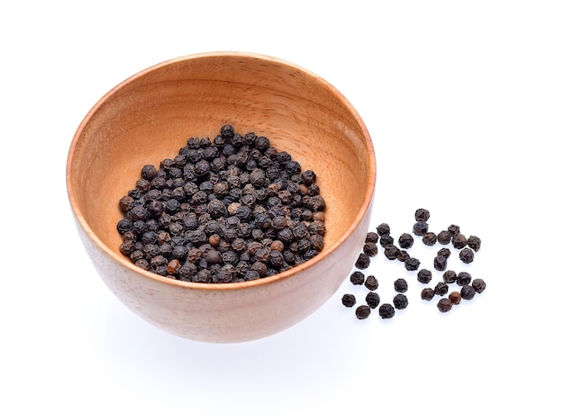 Pepper corn on white background