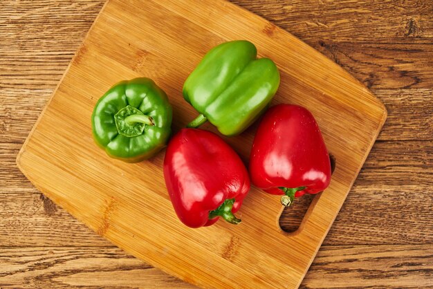 Pepper cutting board kitchen ingredients food close-up