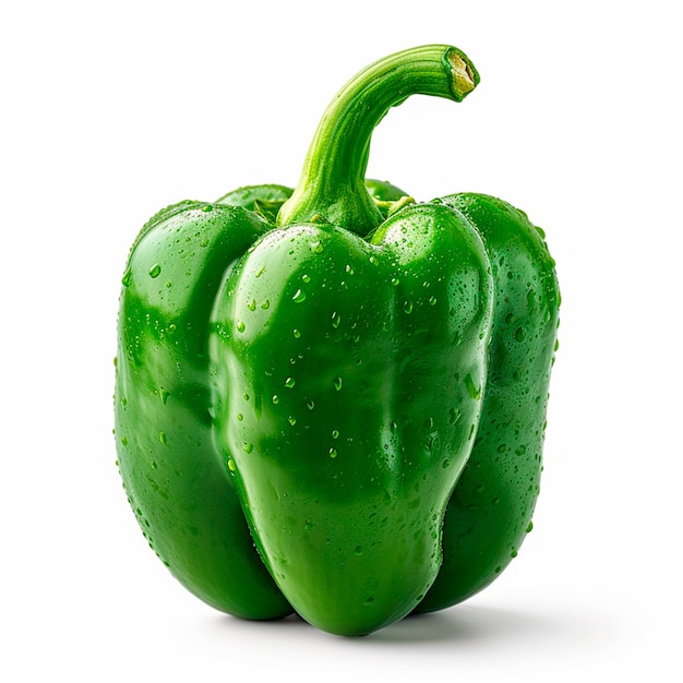 Foto pepper op een witte geïsoleerde achtergrond ai gegenereerde afbeelding