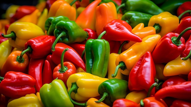 Photo pepper power vibrant varieties