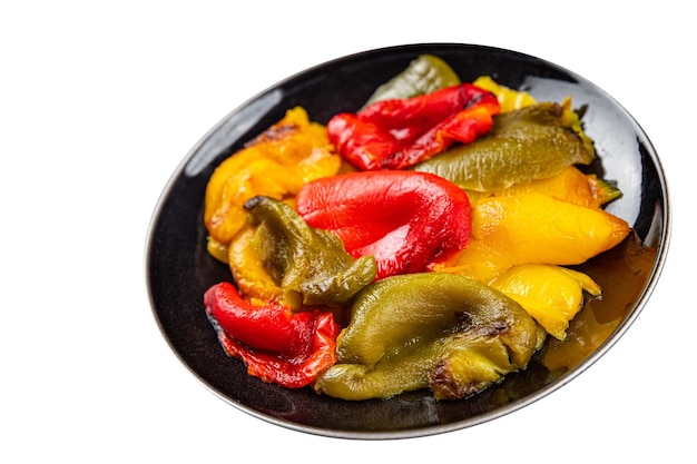 pepper roasted vegetable baked bell pepper food healthy meal food snack on the table copy space