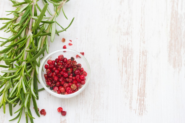 Pepper with rosemary