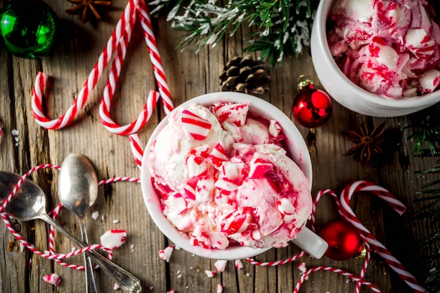 Peppermint Candy Cane Ice Cream