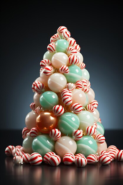 Peppermint Twist decoretion photography of christmas tree