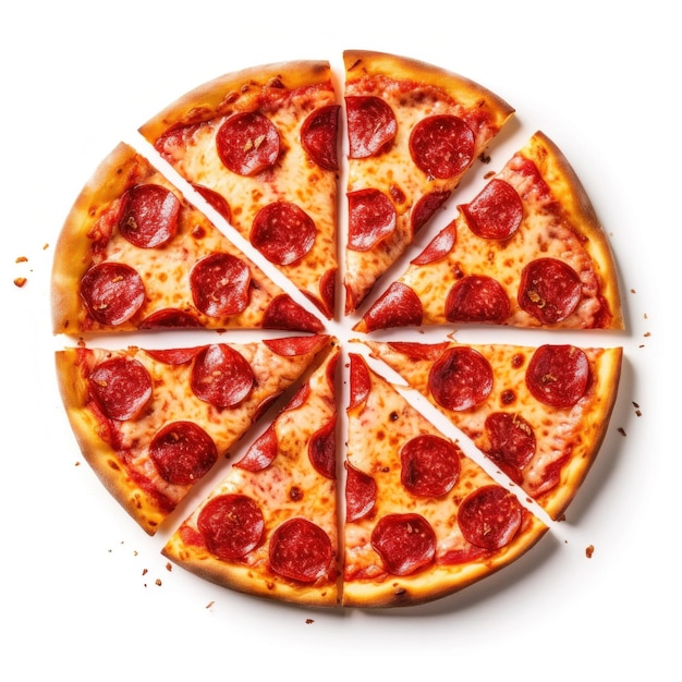 Pepperoni pizza illustratie AI generatief