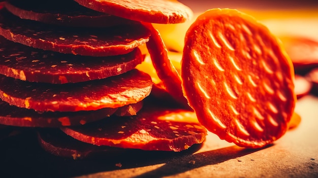 pepperoni sausage slices