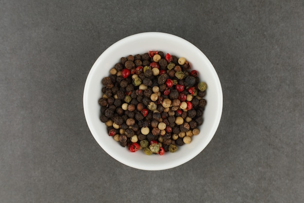 Peppers mix seasoning in a plate