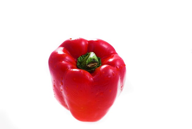 Photo peppers on white background