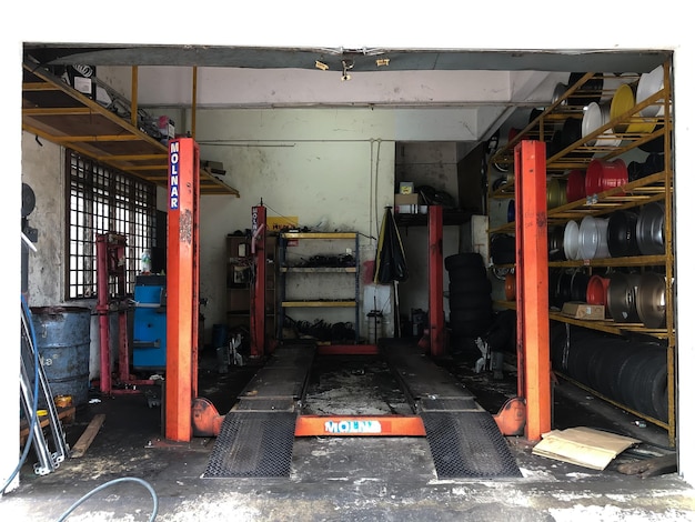 PerakMalaysia November 3rd 2021Wheel alignment garage in a repair station