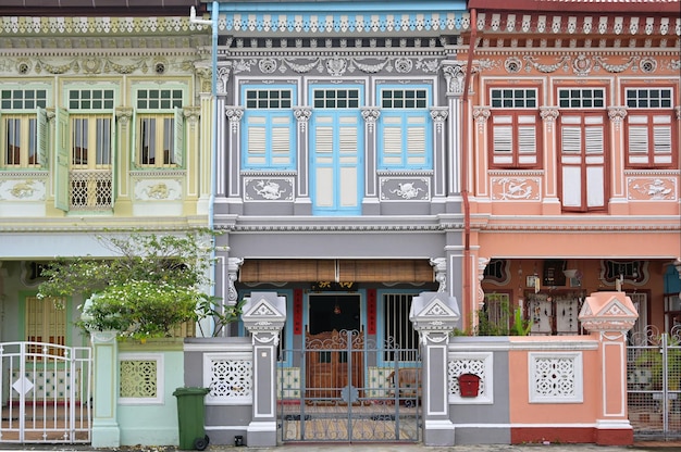 Peranakan houses Koon Seng Road, Joo Chiat, with elements of Chinese, Malay, Western architecture