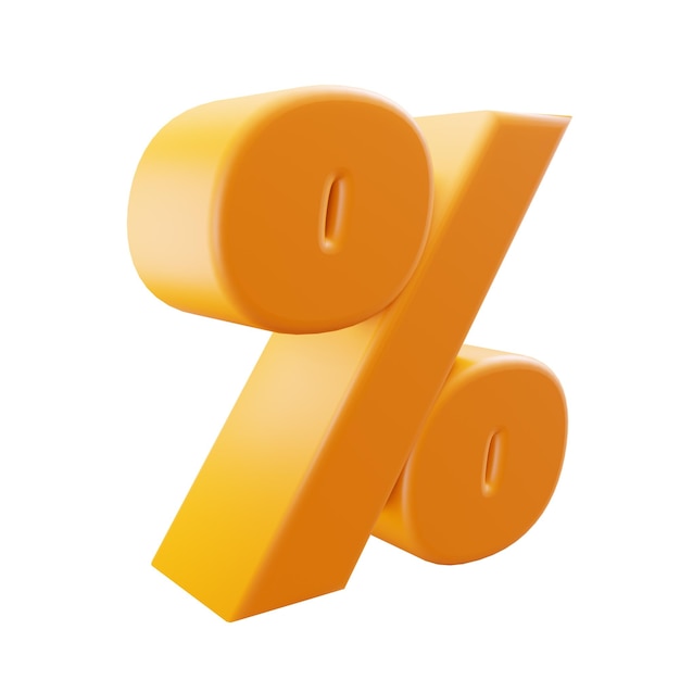 Percentagesymbool 3d pictogram