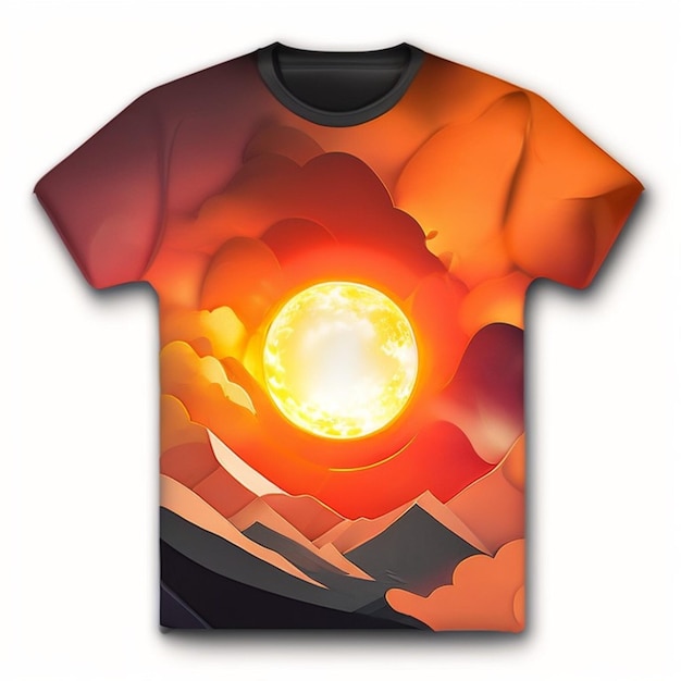 Photo perfect 3d tshirt design realistic