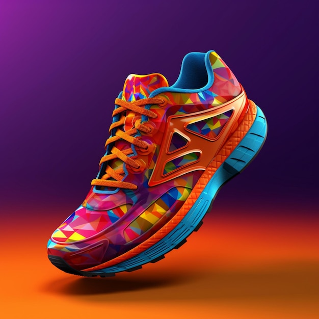 Perfect colorful and eyecatching sneakers created by ai