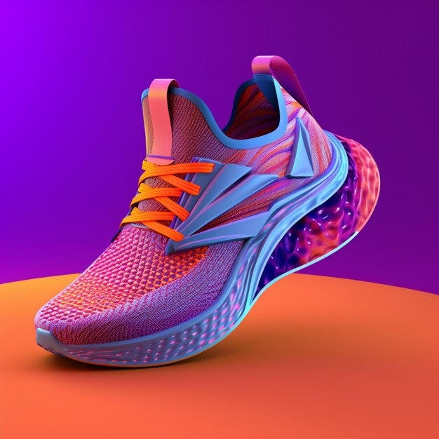 Perfect colorful and eyecatching sneakers created by ai