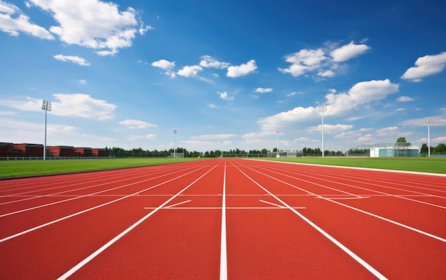 Photo perfect conditions for running on a smooth and pristine track