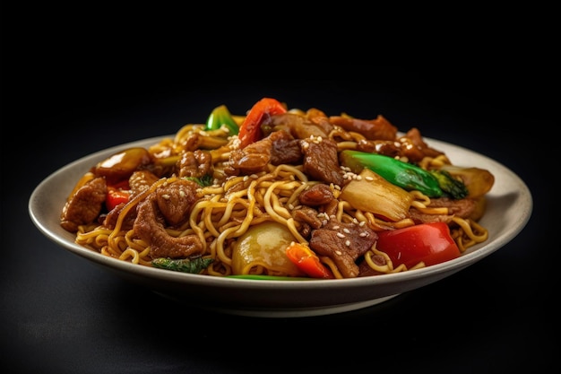 a perfect delicious look of yakisoba fried noodles