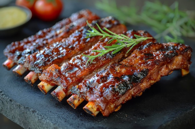 Perfect gegrilde barbecue ribben, het ultieme zomerfeestje.