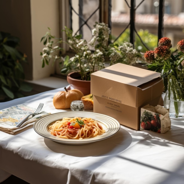 Foto il pasto perfetto: una tavola ricoperta di deliziose sorprese