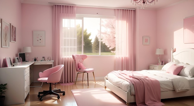 a perfect pink room