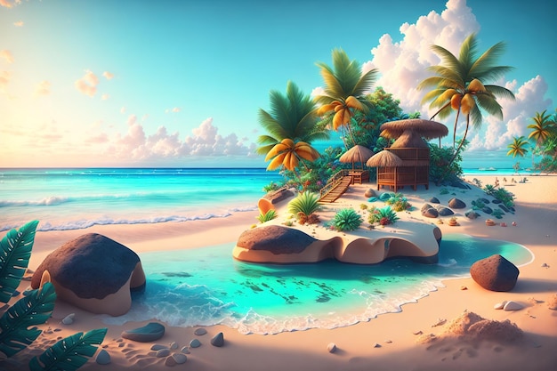 The perfect place to relax on a tropical beach