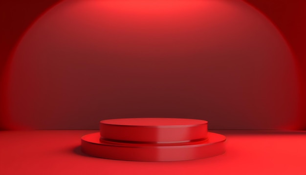 The perfect product pedestal to match the passion and energy of your brand a red podium