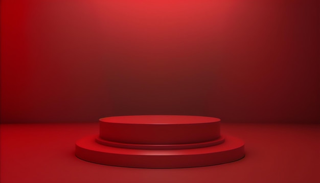 The perfect shade of red to complement any product display a stylish podium