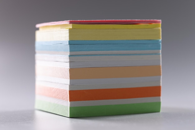 Perfect stack of colourful paper for notes set of sticky post it notes