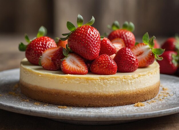 Perfect strawberries cheese cake