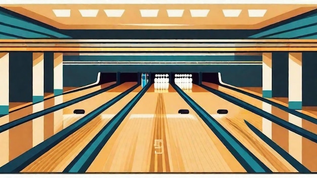 Perfect Strike at the Bowling Alley