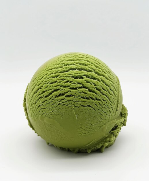 Foto perfecte schaal groene matcha ijs