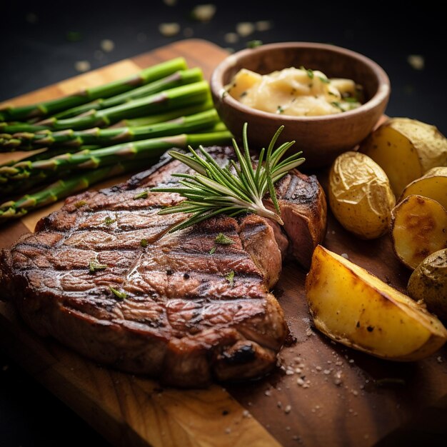 Foto bistecca di tbone perfettamente grigliata