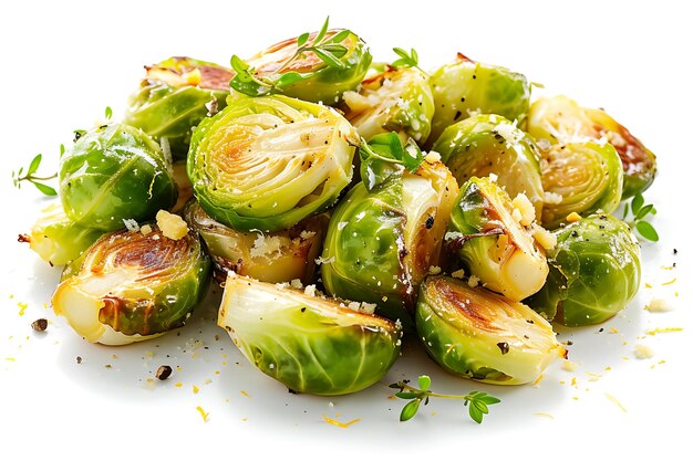 Photo perfectly roasted brussels sprouts