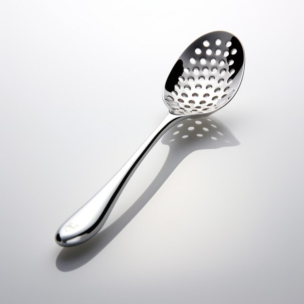 Perforated spoon with white background high quality