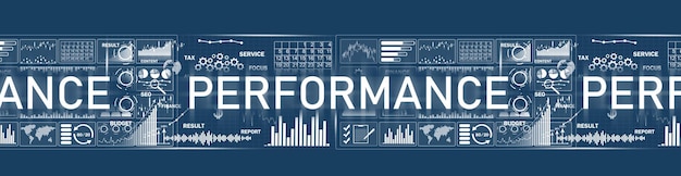 Performance concept Growth graphs Data analytics report Business strategy