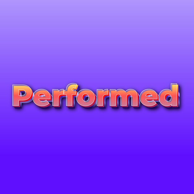 Performedtext effect jpg gradient purple background card photo