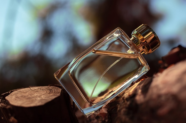 Perfume on the background of nature