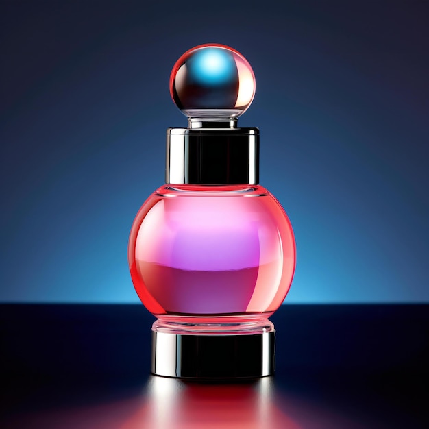 Photo perfume bottle on a dark background