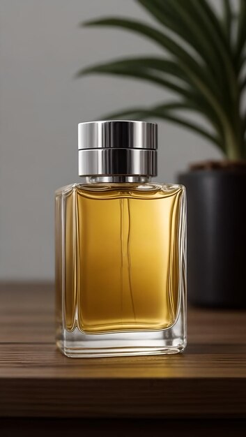 Perfume bottle elegant mockup