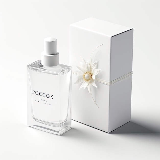 Photo perfume bottle mockup 3d illustration